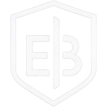 A logo of Ethans initials within a shield.